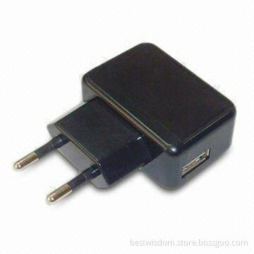 USB Travel Charger with 4.2 to 12V DC Output Voltage, 500mA Charging Rate